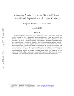 Geometry Meets Incentives: Sample-Efficient Incentivized Exploration with Linear Contexts