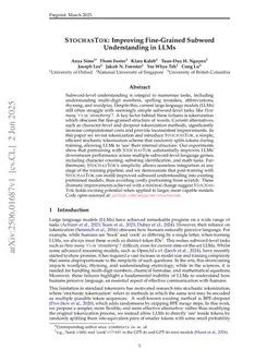 StochasTok: Improving Fine-Grained Subword Understanding in LLMs