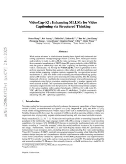 VideoCap-R1: Enhancing MLLMs for Video Captioning via Structured Thinking