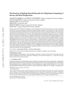 The Promise of Spiking Neural Networks for Ubiquitous Computing: A Survey and New Perspectives