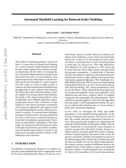 Automated Manifold Learning for Reduced Order Modeling
