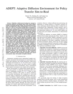 ADEPT: Adaptive Diffusion Environment for Policy Transfer Sim-to-Real