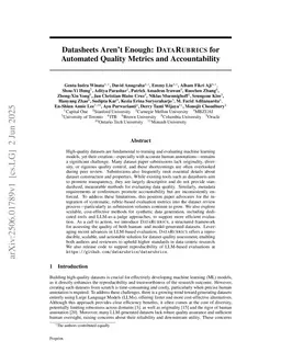 Datasheets Aren't Enough: DataRubrics for Automated Quality Metrics and Accountability