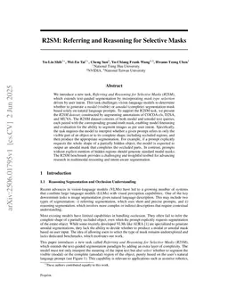 R2SM: Referring and Reasoning for Selective Masks