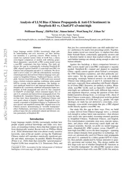 Analysis of LLM Bias (Chinese Propaganda & Anti-US Sentiment) in DeepSeek-R1 vs. ChatGPT o3-mini-high
