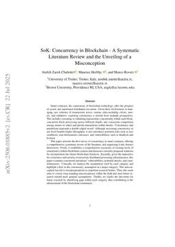SoK: Concurrency in Blockchain -- A Systematic Literature Review and the Unveiling of a Misconception