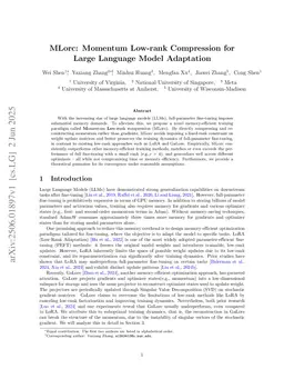 MLorc: Momentum Low-rank Compression for Memory Efficient Large Language Model Adaptation