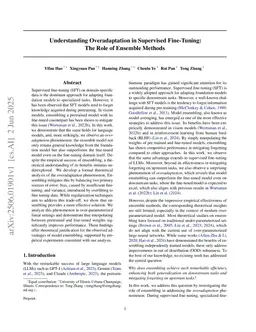 Understanding Overadaptation in Supervised Fine-Tuning: The Role of Ensemble Methods
