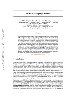 Esoteric Language Models