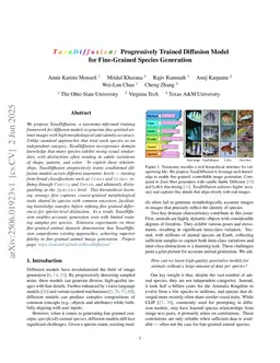 TaxaDiffusion: Progressively Trained Diffusion Model for Fine-Grained Species Generation