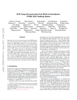 RAW Image Reconstruction from RGB on Smartphones. NTIRE 2025 Challenge Report