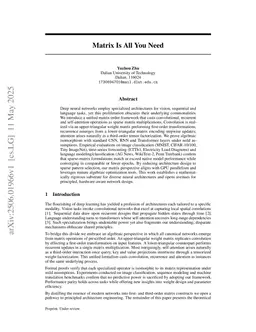 Unified Sparse-Matrix Representations for Diverse Neural Architectures