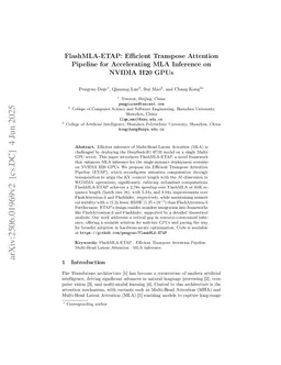 FlashMLA-ETAP: Efficient Transpose Attention Pipeline for Accelerating MLA Inference on NVIDIA H20 GPUs
