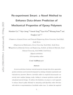 Re-experiment Smart: a Novel Method to Enhance Data-driven Prediction of Mechanical Properties of Epoxy Polymers