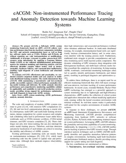 eACGM: Non-instrumented Performance Tracing and Anomaly Detection towards Machine Learning Systems