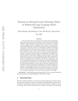 Research on Driving Scenario Technology Based on Multimodal Large Lauguage Model Optimization