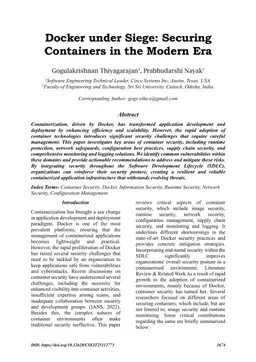 Docker under Siege: Securing Containers in the Modern Era