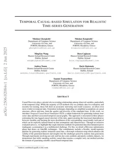 Temporal Causal-based Simulation for Realistic Time-series Generation