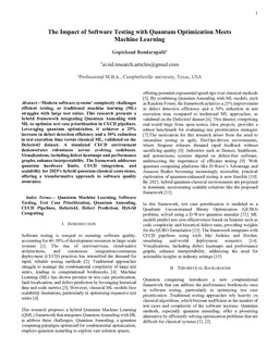 The Impact of Software Testing with Quantum Optimization Meets Machine Learning