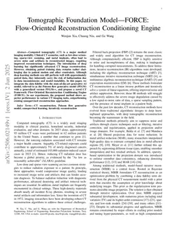 Tomographic Foundation Model -- FORCE: Flow-Oriented Reconstruction Conditioning Engine