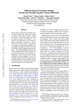 Different Speech Translation Models Encode and Translate Speaker Gender Differently