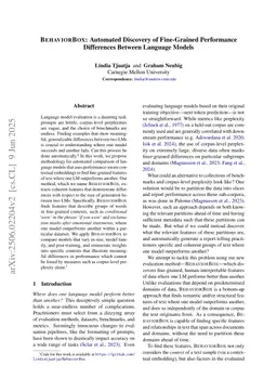 BehaviorBox: Automated Discovery of Fine-Grained Performance Differences Between Language Models