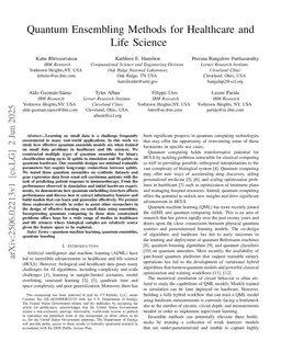 Quantum Ensembling Methods for Healthcare and Life Science