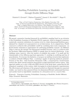 Enabling Probabilistic Learning on Manifolds through Double Diffusion Maps