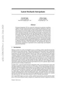 Latent Stochastic Interpolants