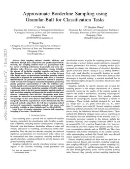 Approximate Borderline Sampling using Granular-Ball for Classification Tasks