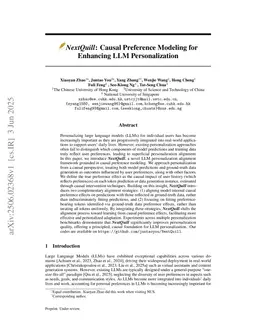NextQuill: Causal Preference Modeling for Enhancing LLM Personalization