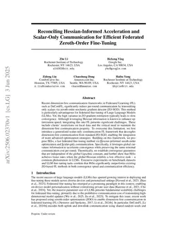 Reconciling Hessian-Informed Acceleration and Scalar-Only Communication for Efficient Federated Zeroth-Order Fine-Tuning