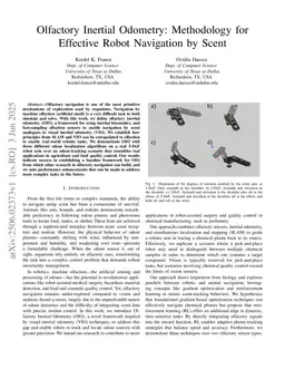 Olfactory Inertial Odometry: Methodology for Effective Robot Navigation by Scent