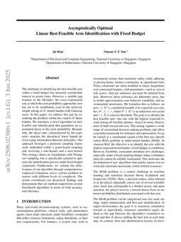 Asymptotically Optimal Linear Best Feasible Arm Identification with Fixed Budget