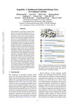SingaKids: A Multilingual Multimodal Dialogic Tutor for Language Learning