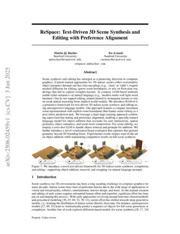 ReSpace: Text-Driven 3D Indoor Scene Synthesis and Editing with Preference Alignment