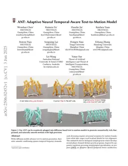 ANT: Adaptive Neural Temporal-Aware Text-to-Motion Model