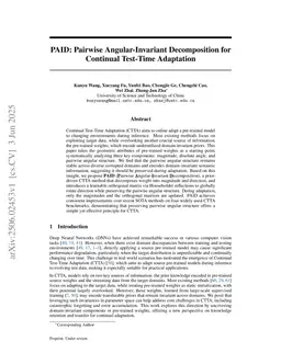 PAID: Pairwise Angular-Invariant Decomposition for Continual Test-Time Adaptation