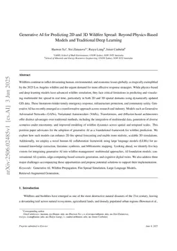 Generative AI as a Pillar for Predicting 2D and 3D Wildfire Spread: Beyond Physics-Based Models and Traditional Deep Learning