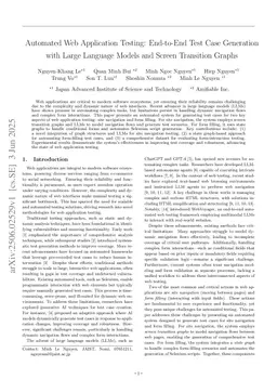 Automated Web Application Testing: End-to-End Test Case Generation with Large Language Models and Screen Transition Graphs