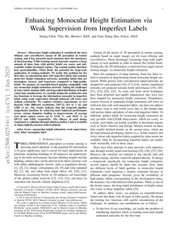 Enhancing Monocular Height Estimation via Weak Supervision from Imperfect Labels