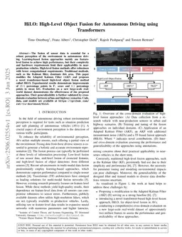 HiLO: High-Level Object Fusion for Autonomous Driving using Transformers