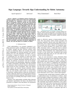 Sign Language: Towards Sign Understanding for Robot Autonomy
