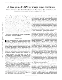 A Tree-guided CNN for image super-resolution