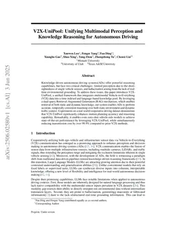 V2X-UniPool: Unifying Multimodal Perception and Knowledge Reasoning for Autonomous Driving