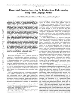 Hierarchical Question-Answering for Driving Scene Understanding Using Vision-Language Models