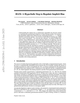 HAM: A Hyperbolic Step to Regulate Implicit Bias