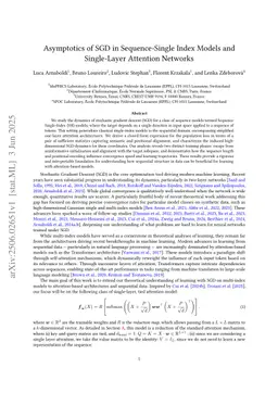 Asymptotics of SGD in Sequence-Single Index Models and Single-Layer Attention Networks