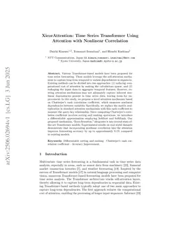 XicorAttention: Time Series Transformer Using Attention with Nonlinear Correlation