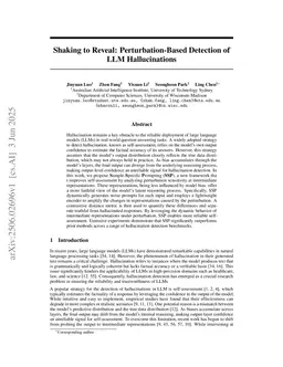 Shaking to Reveal: Perturbation-Based Detection of LLM Hallucinations
